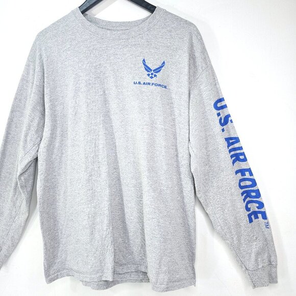 Vintage US Air Force Wings Grey Blue Pullover Shirt - Picture 2 of 6